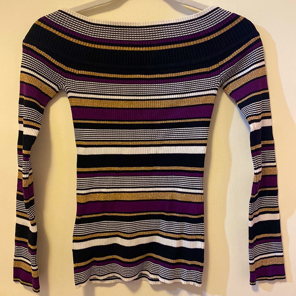 INC fitted boatneck sweater